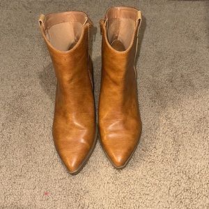 Tan booties